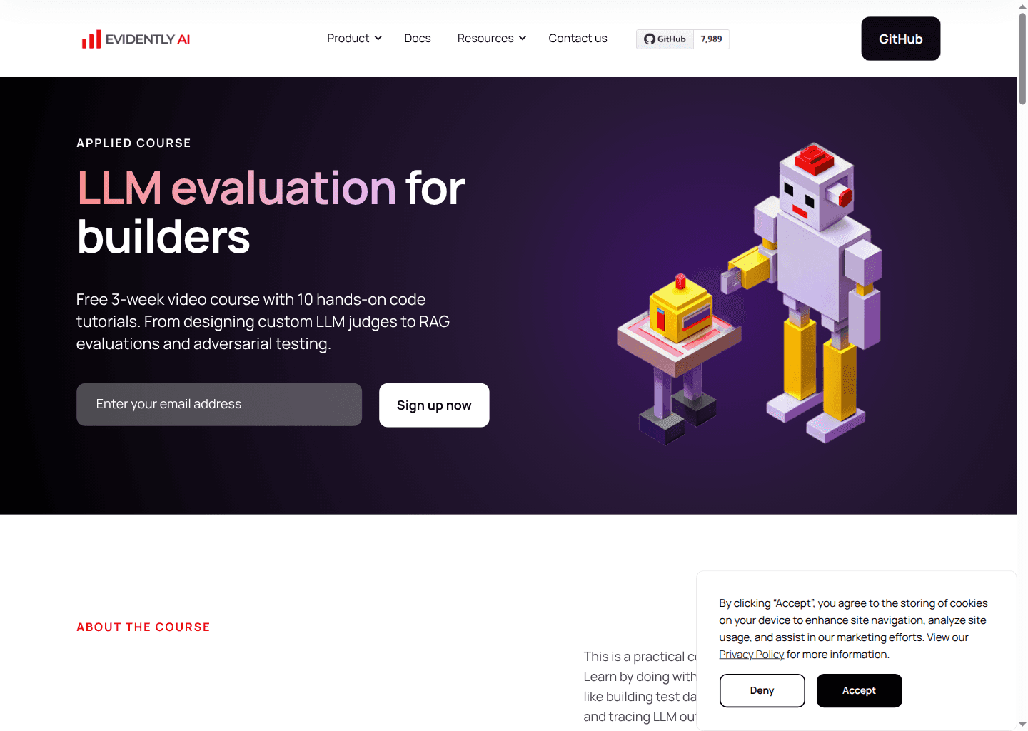 Website preview for LLM Evaluation for Builders