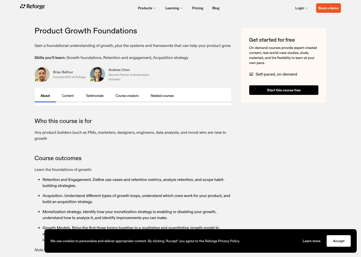 Website preview for Growth Series: Mastering Product Growth Fundamentals
