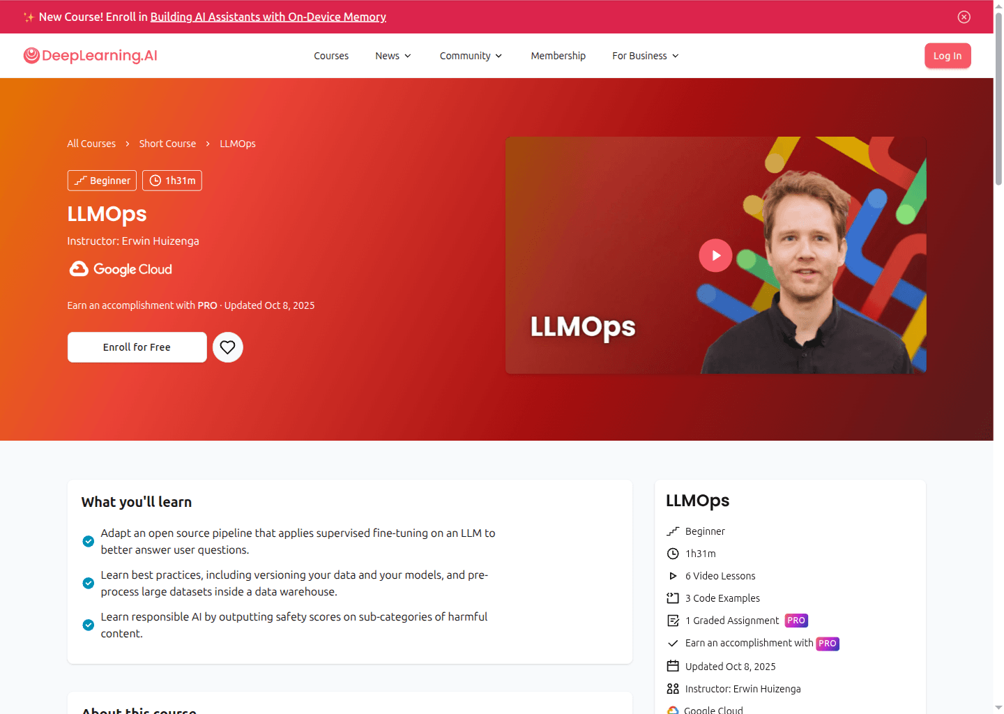 Website preview for LLMOps