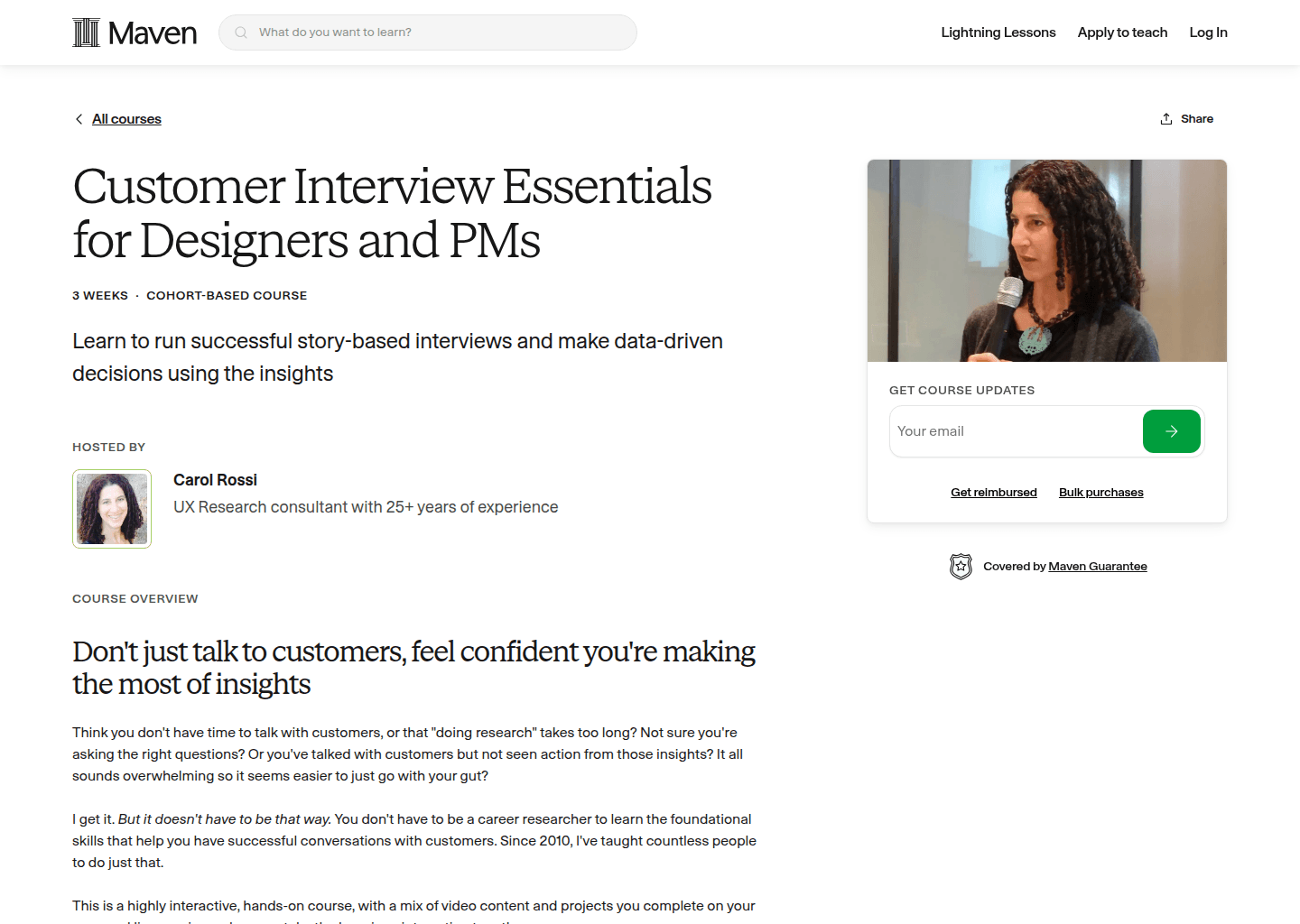 Website preview for Impactful Customer Conversations