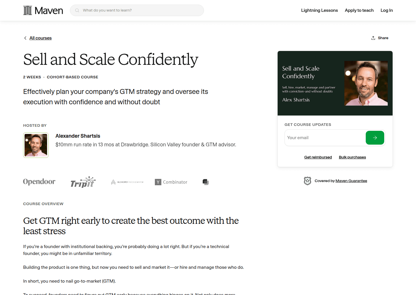 Website preview for Sell and Scale Confidently
