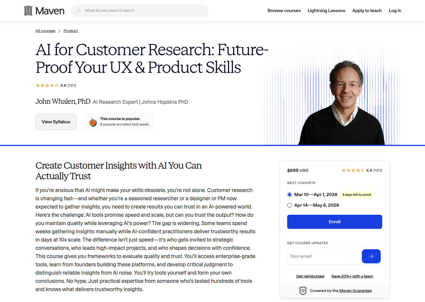 Website preview for AI Skills for Research & Insight