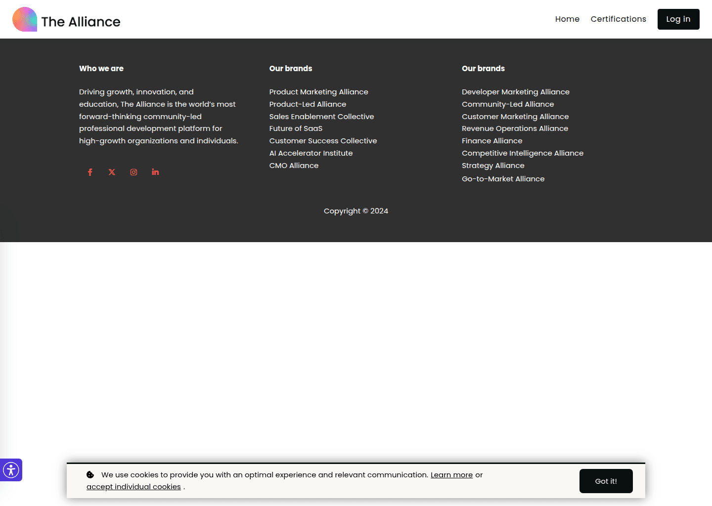 Website preview for Product-Led Growth Certified: Core