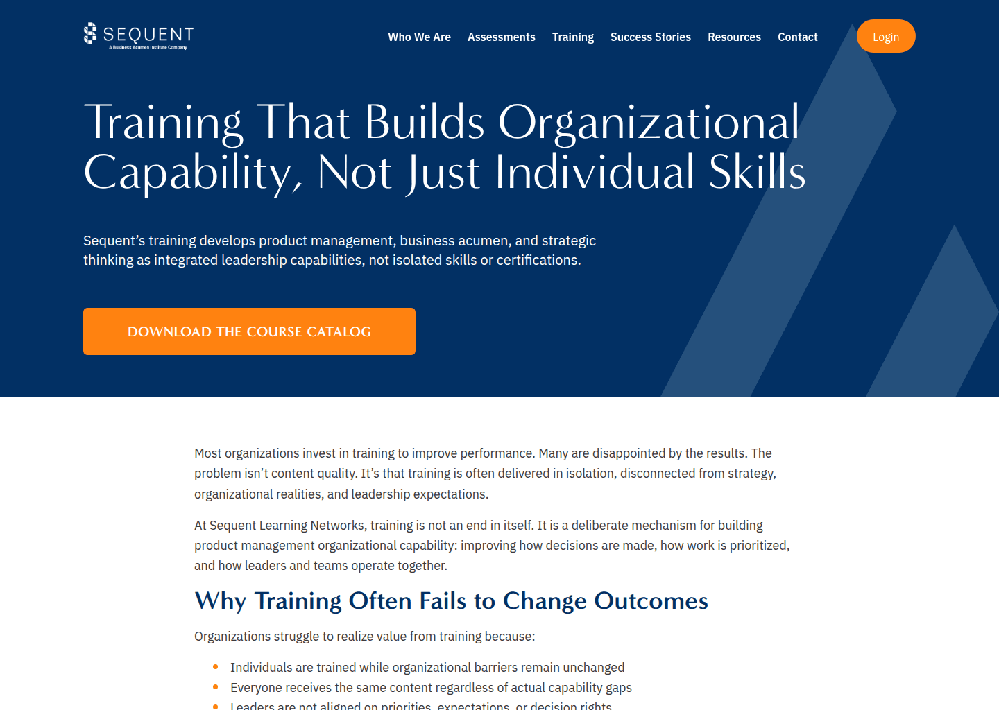 Website preview for Product Strategy and Roadmapping Online Training and Certification