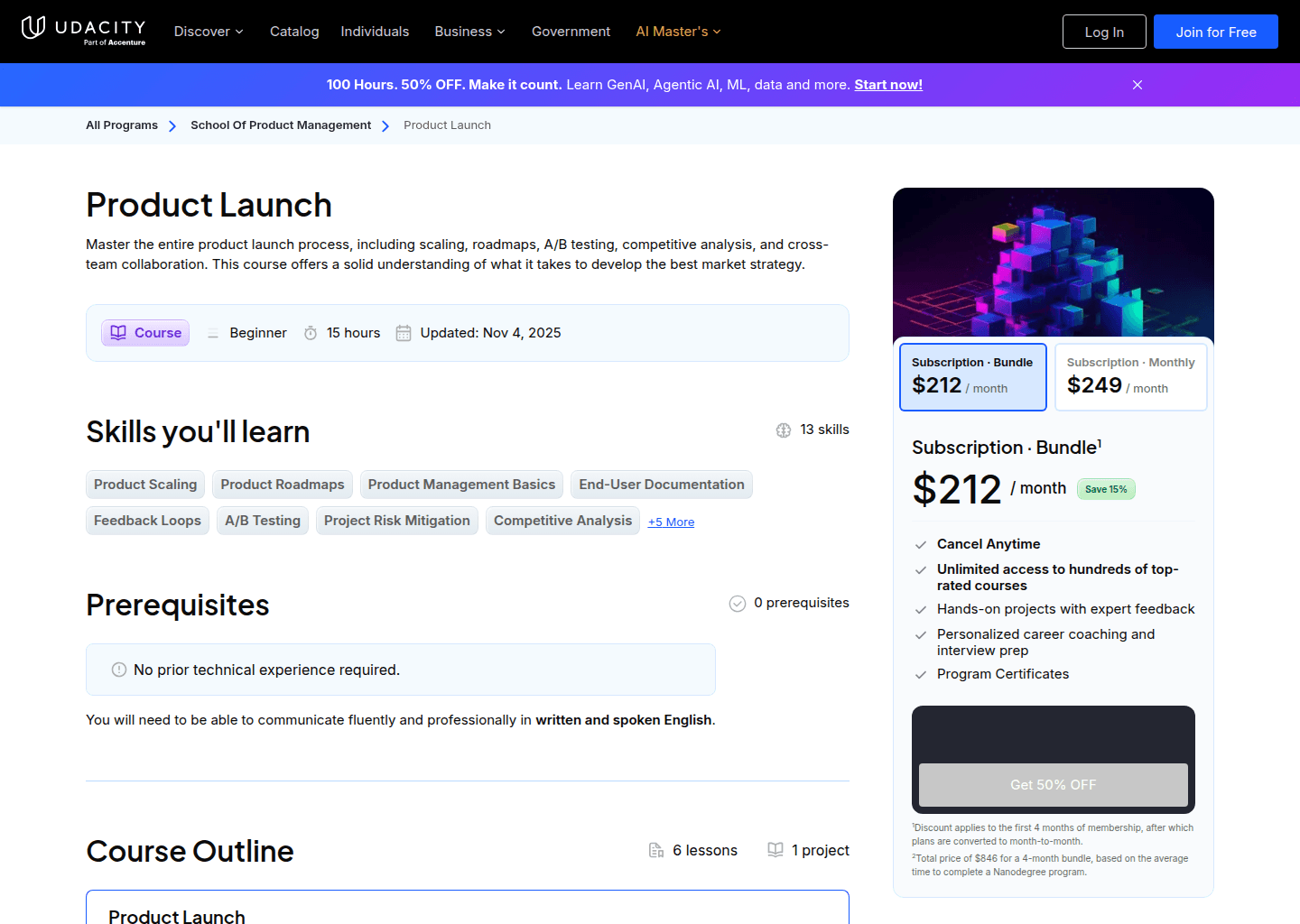 Website preview for Product Launch