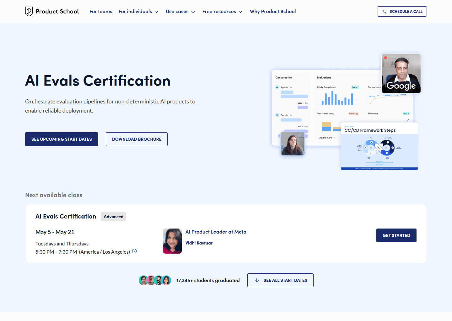 Website preview for AI Evals