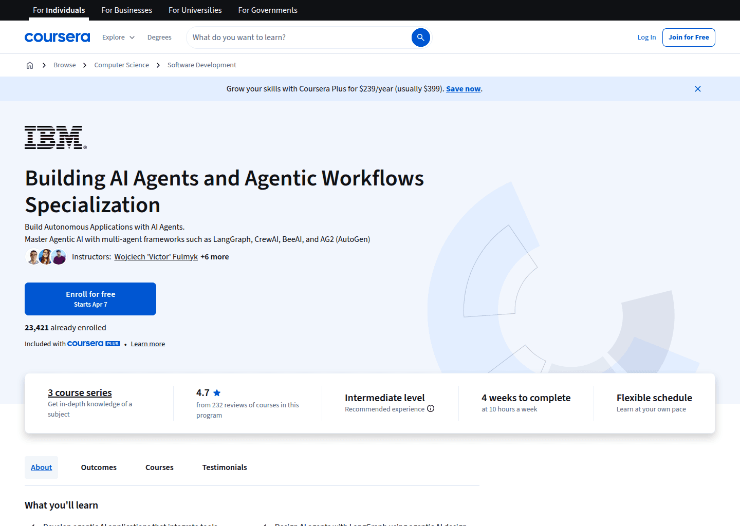 Website preview for Building AI Agents and Agentic Workflows