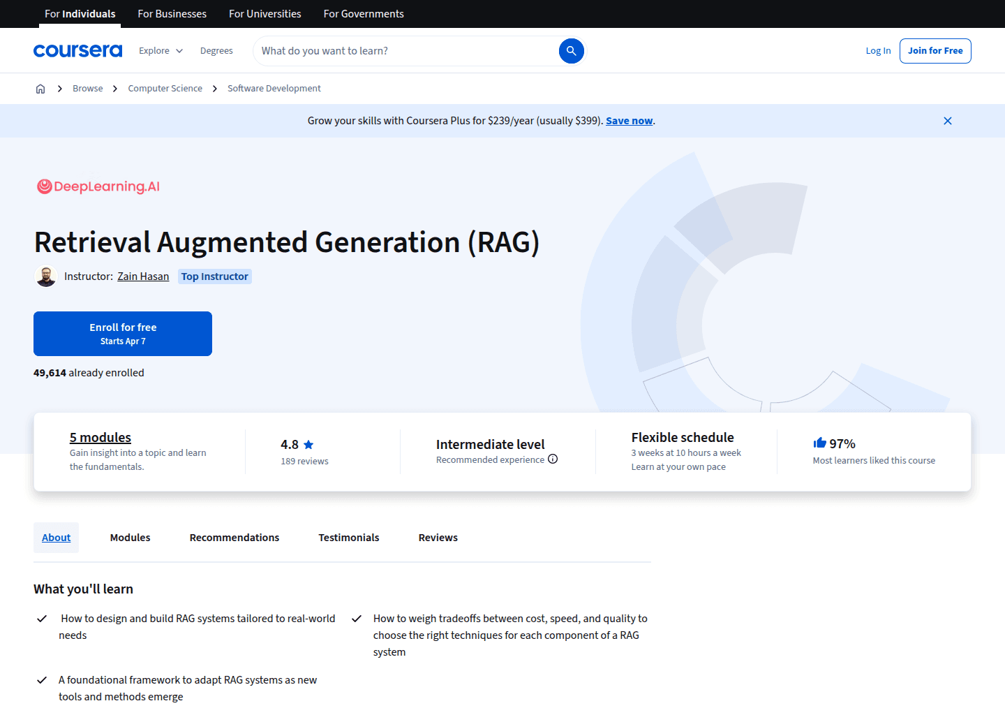 Website preview for Retrieval Augmented Generation (RAG)
