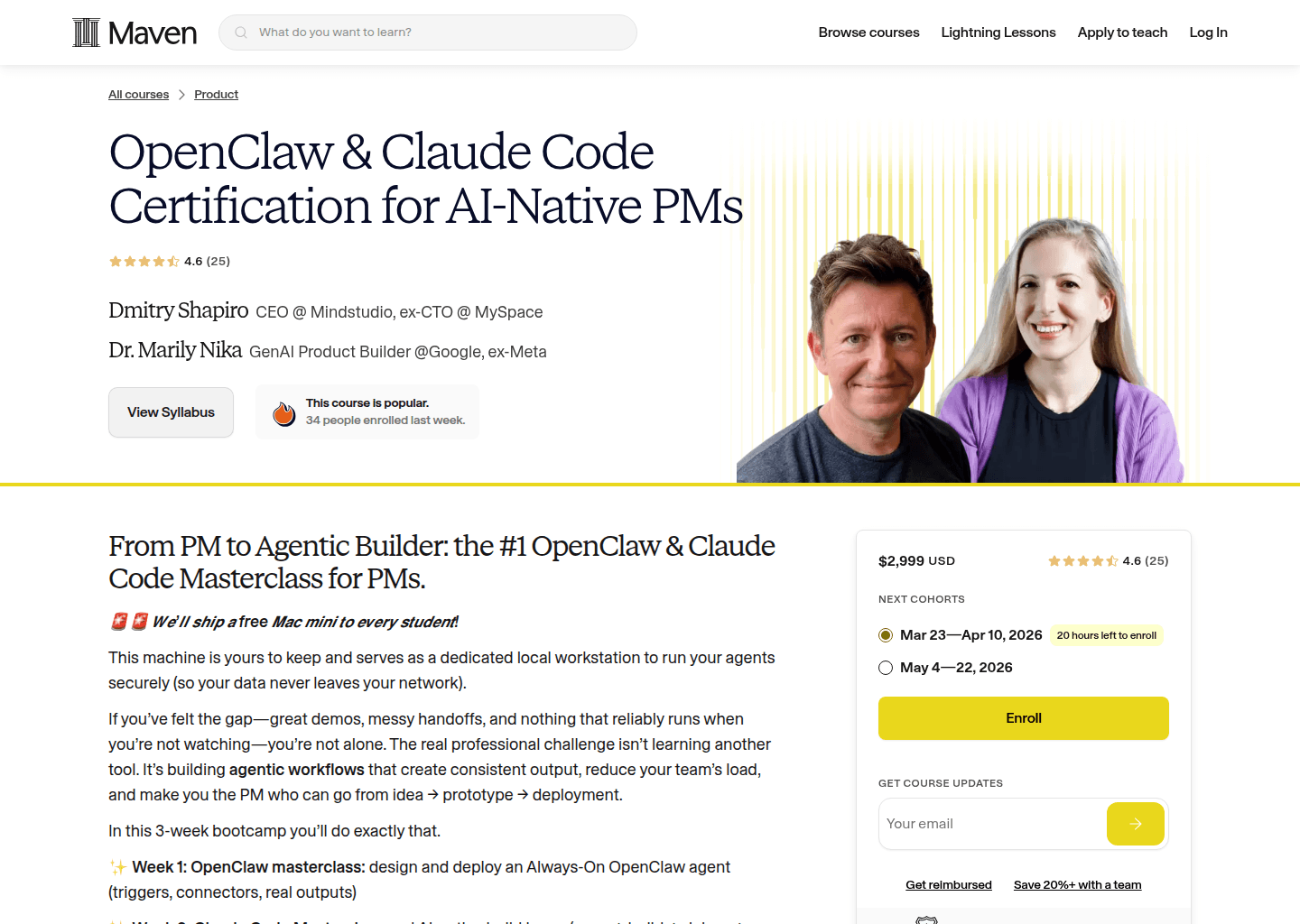 Website preview for AI-First Product Manager Bootcamp & Certification