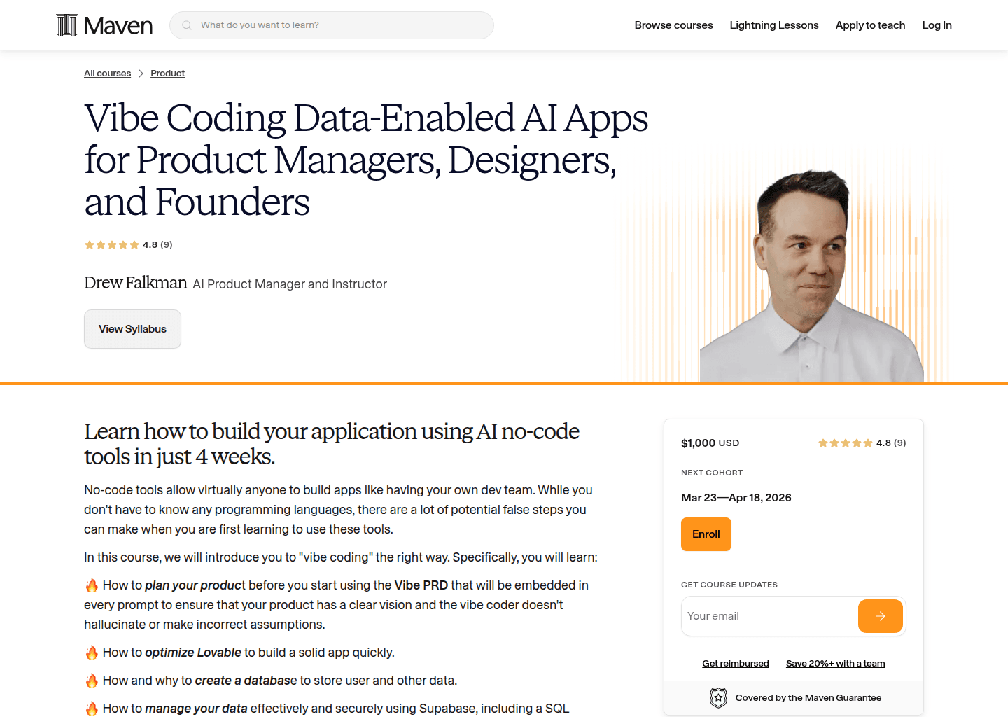 Website preview for Vibe Coding Data-Enabled AI Apps