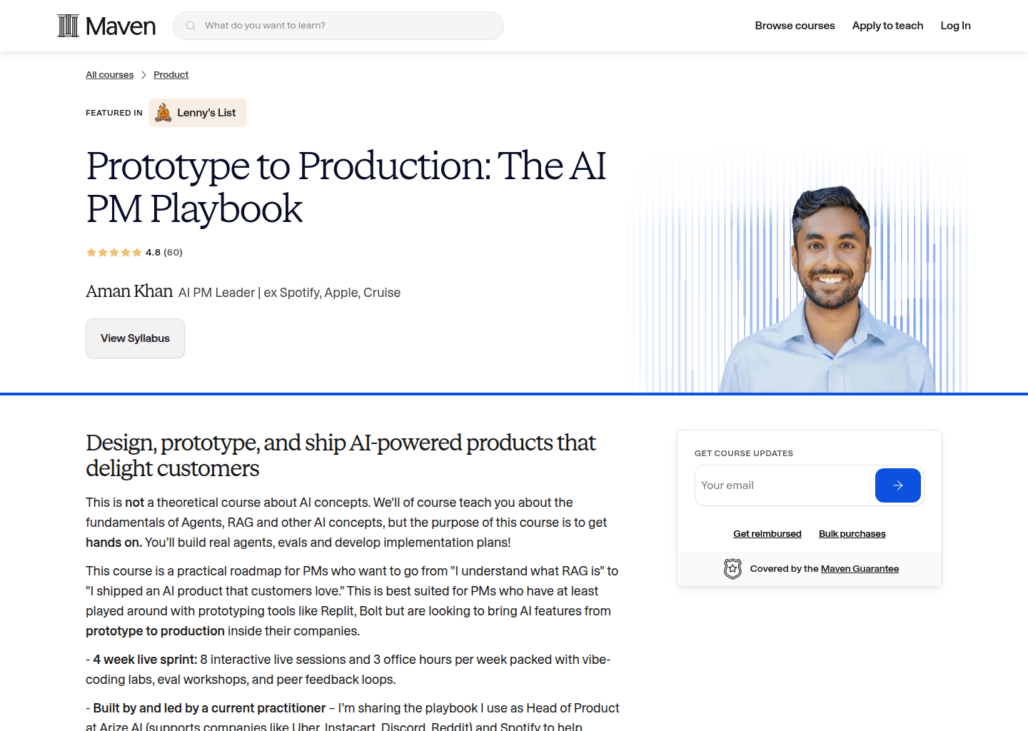 Website preview for Prototype to Production: The AI PM Playbook