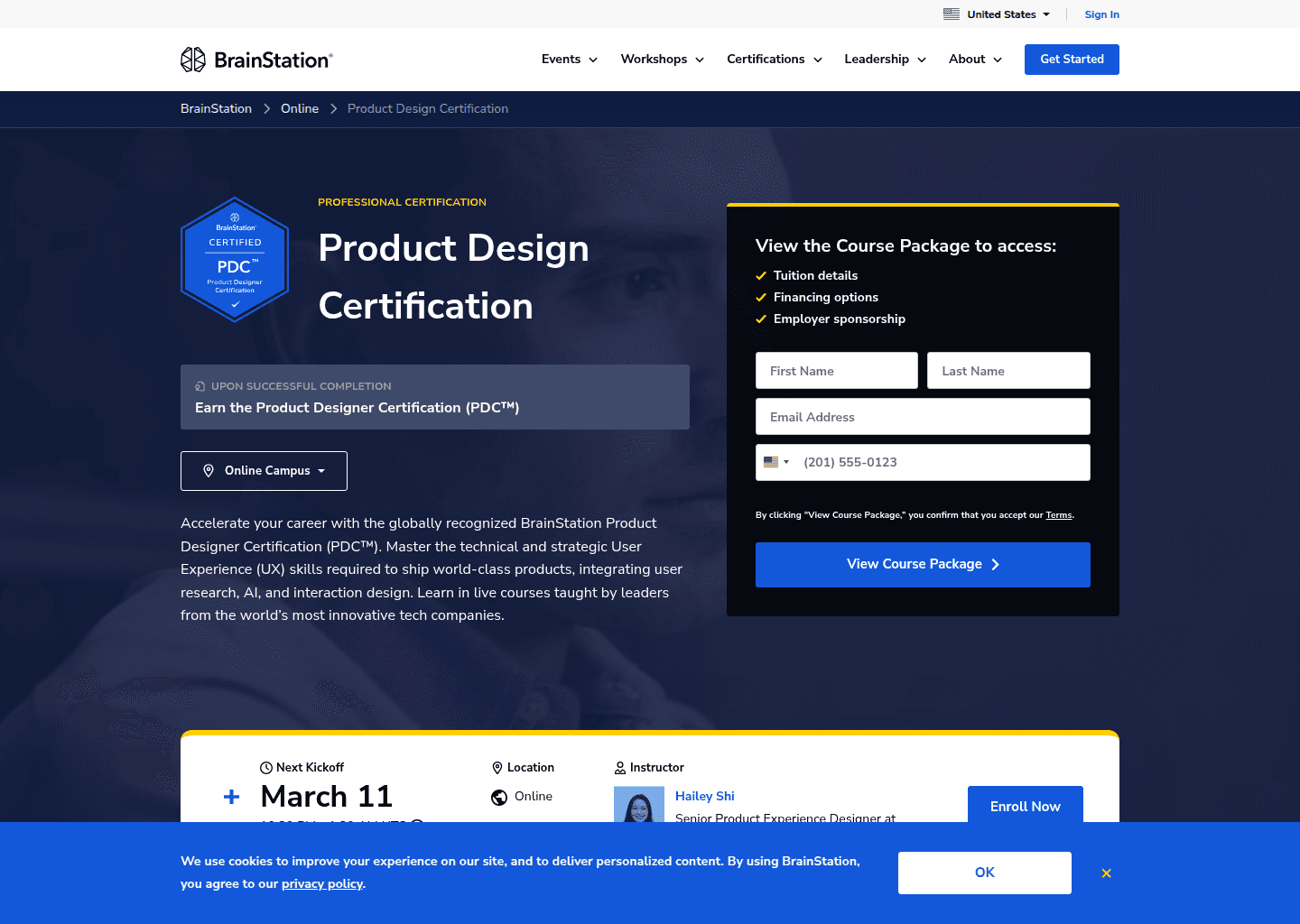 Website preview for UX Design Certification (UXDC™)