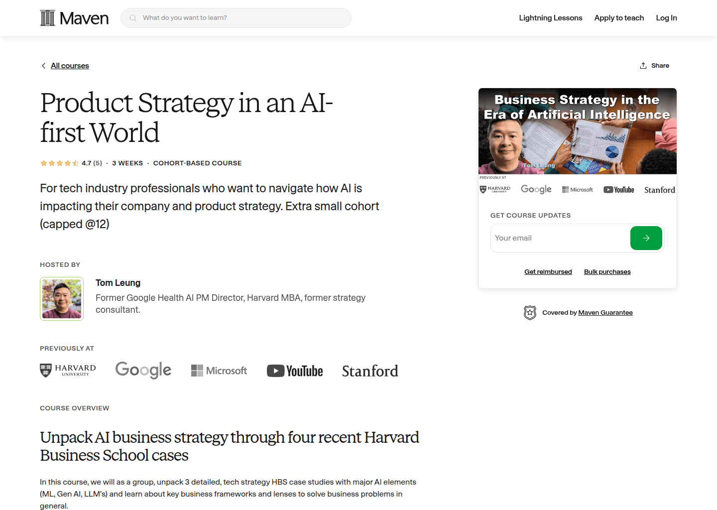 Website preview for Product Strategy in an AI-first World