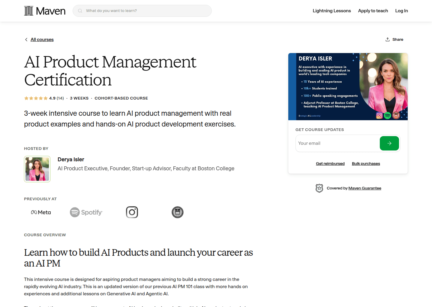 Website preview for AI Product Management 101