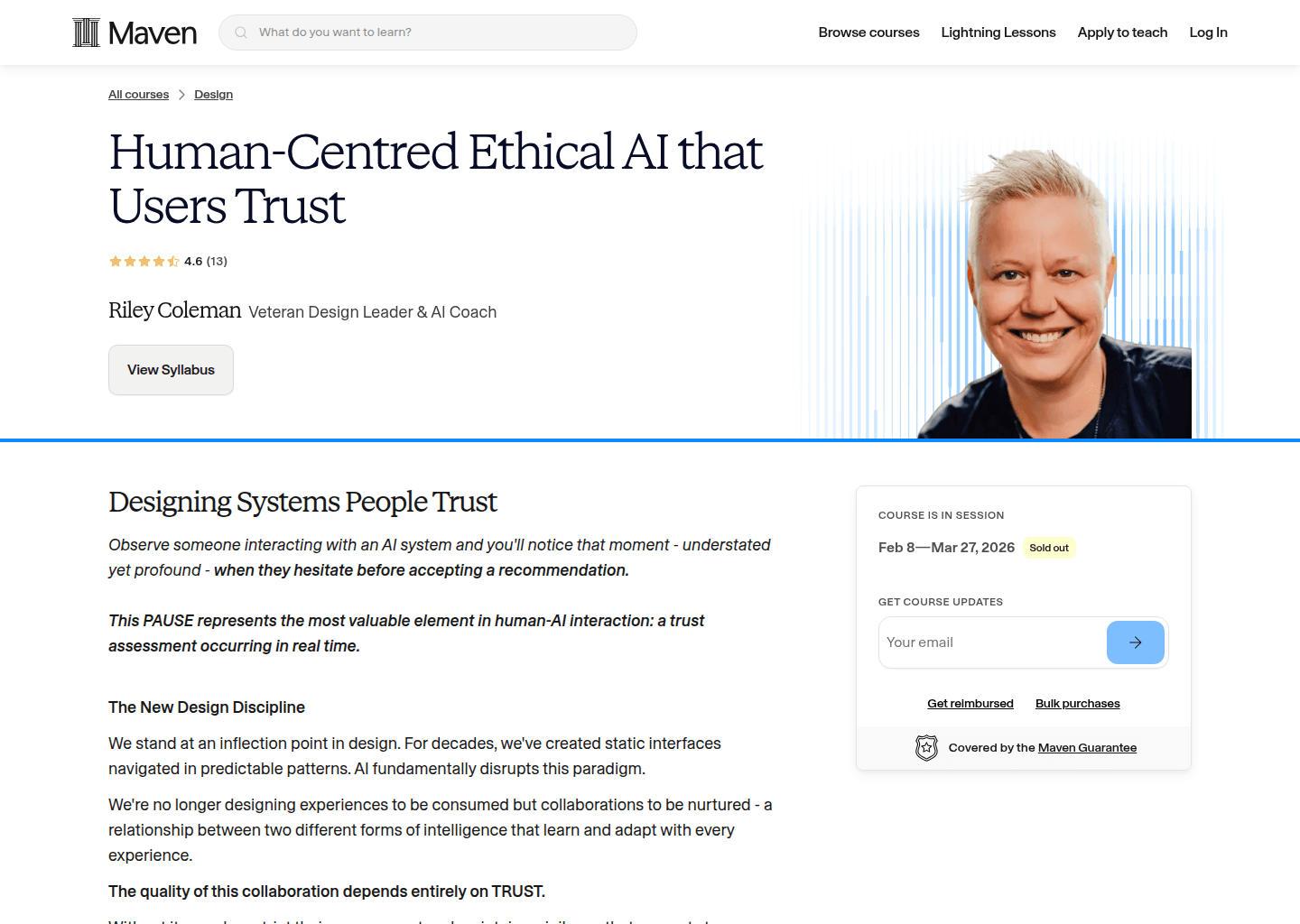 Website preview for Human-Centered AI Product Management