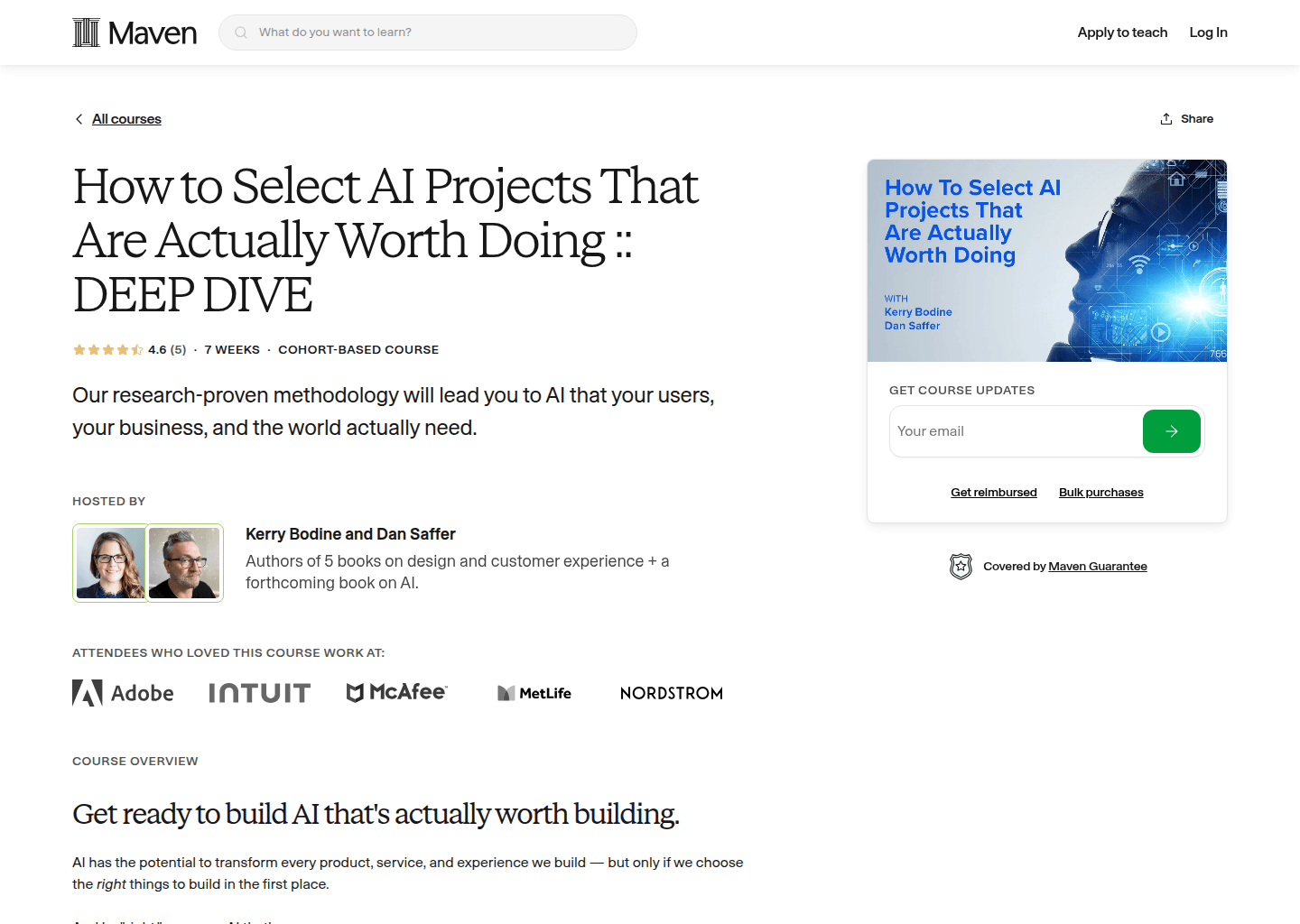 Website preview for Human-centered Design for AI