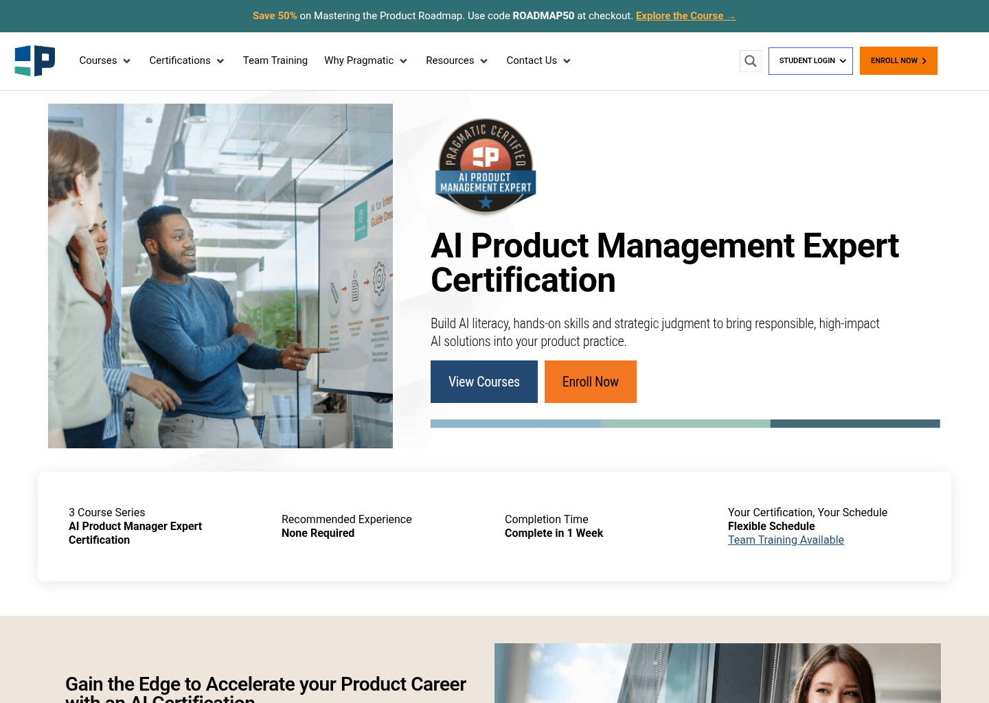 Website preview for AI Product Expert Certification