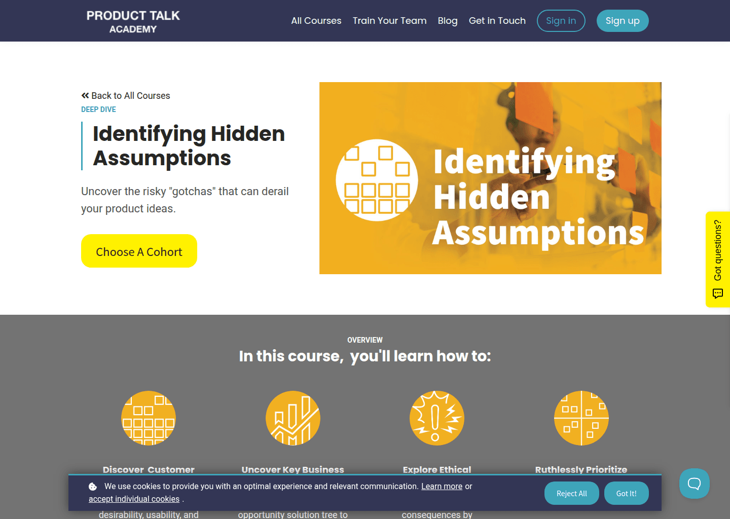 Website preview for Identifying Hidden Assumptions