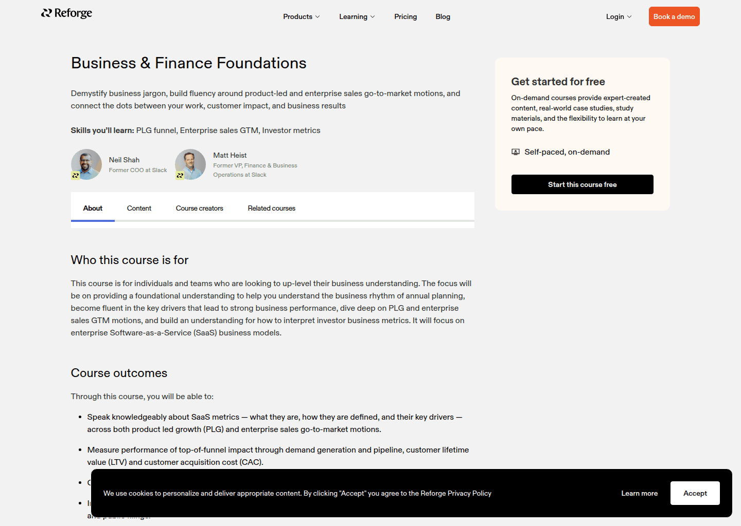Website preview for Business and Finance Fundamentals