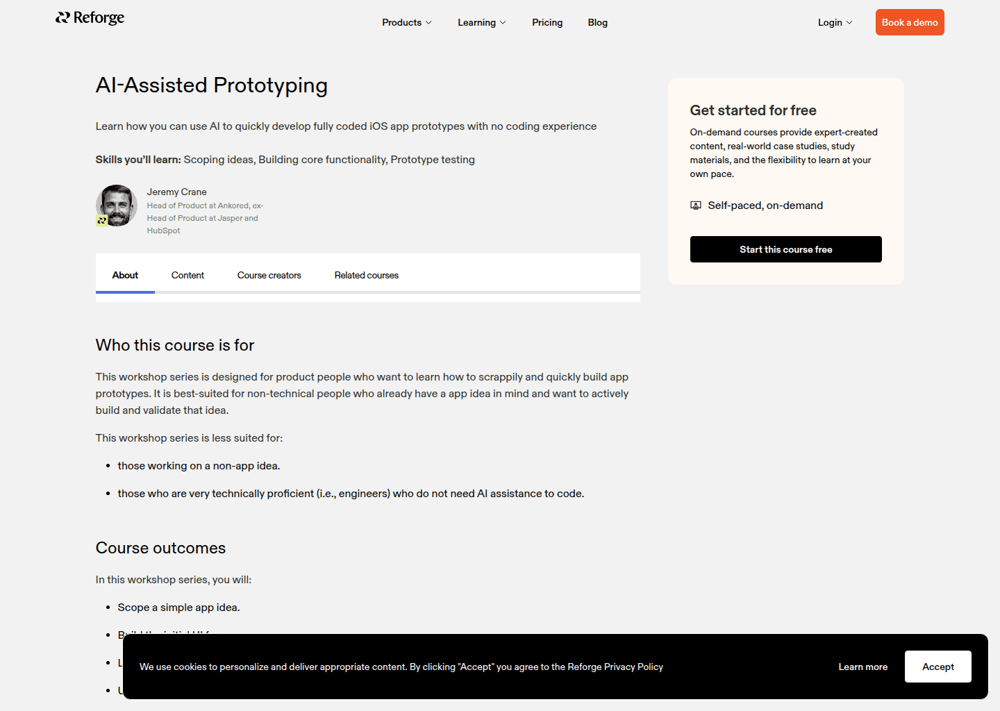 Website preview for AI-Assisted Prototyping