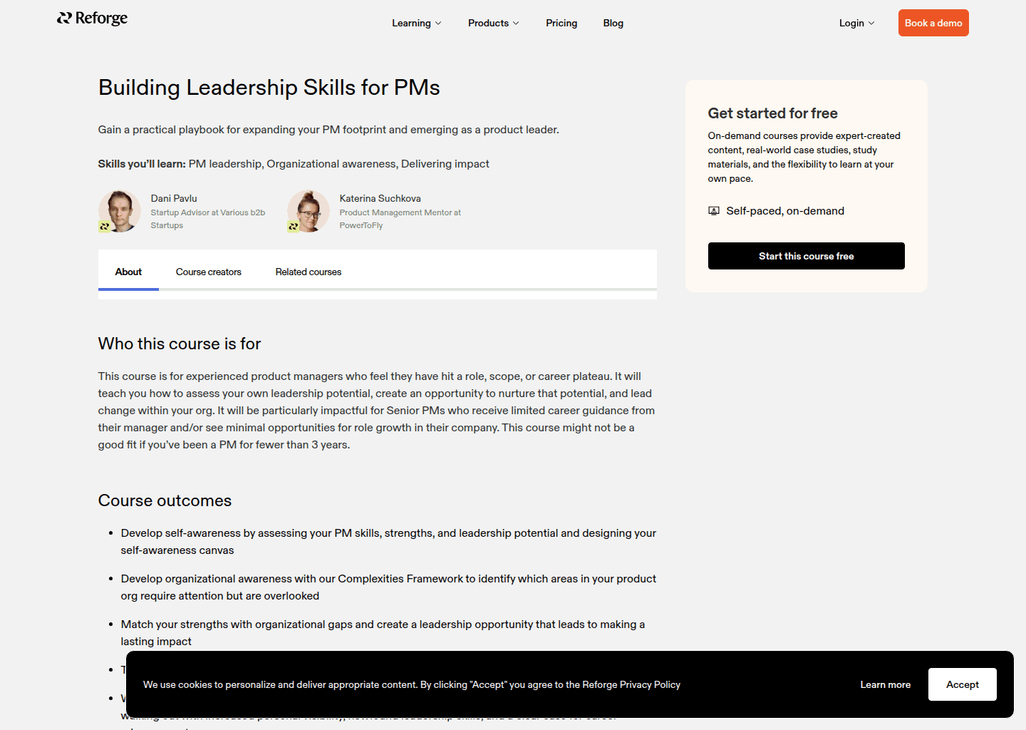 Website preview for Building Leadership Skills for PMs