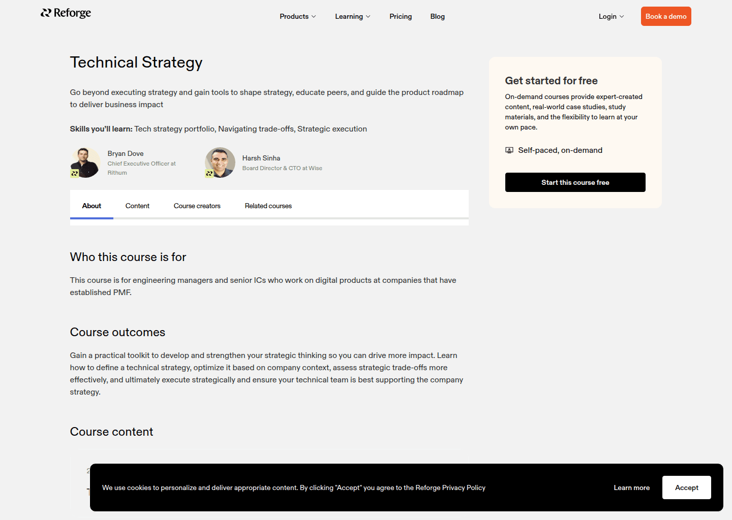 Website preview for Technical Strategy