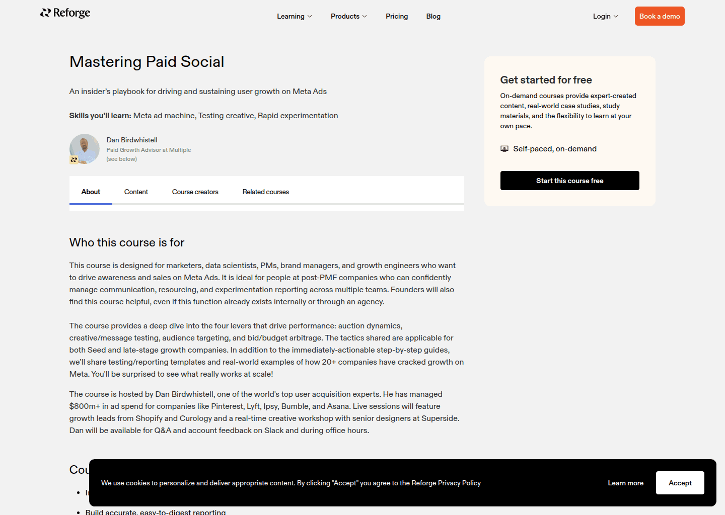 Website preview for Unlocking Growth on Paid Social