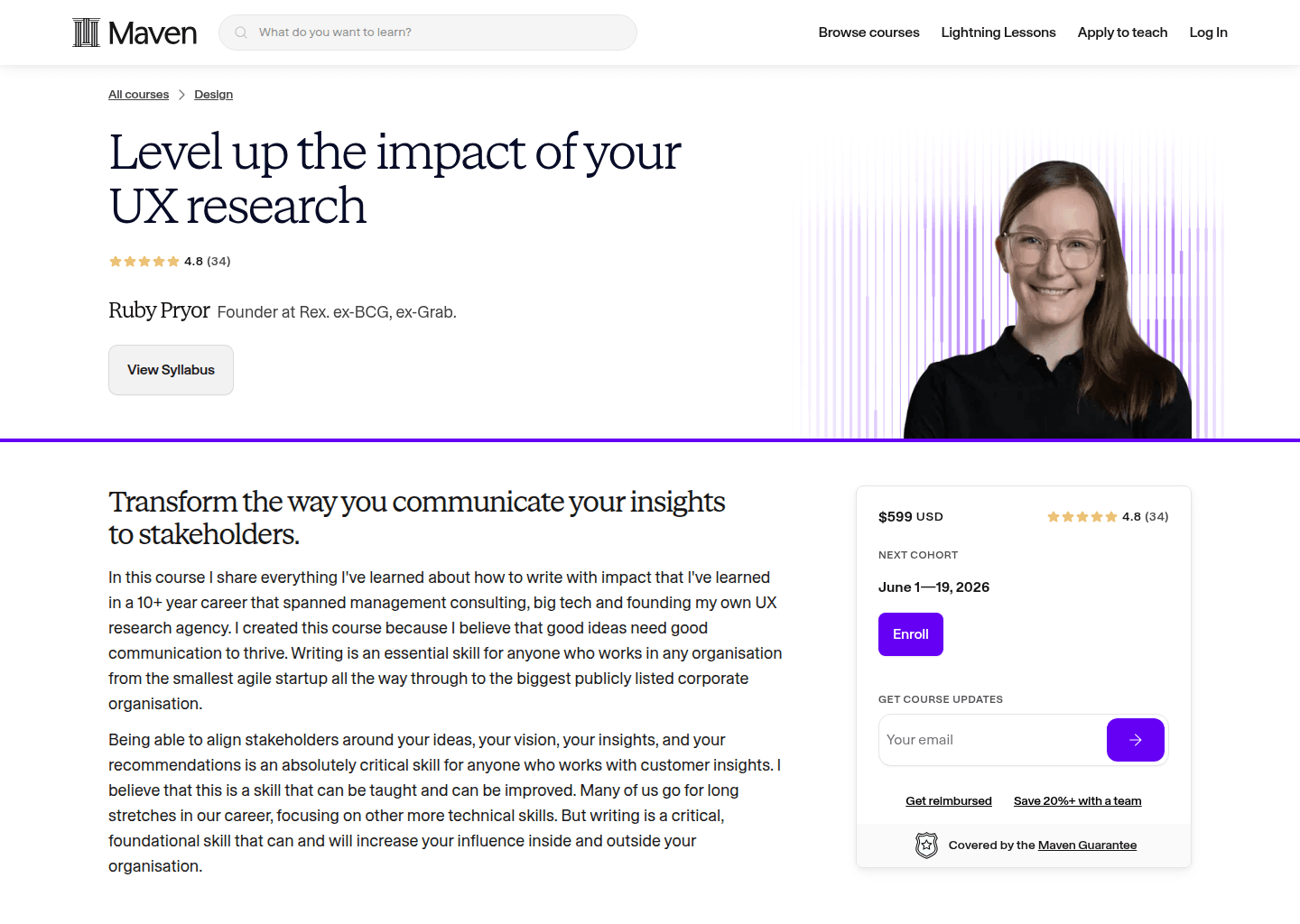 Website preview for Turbocharge your UX research: write for impact