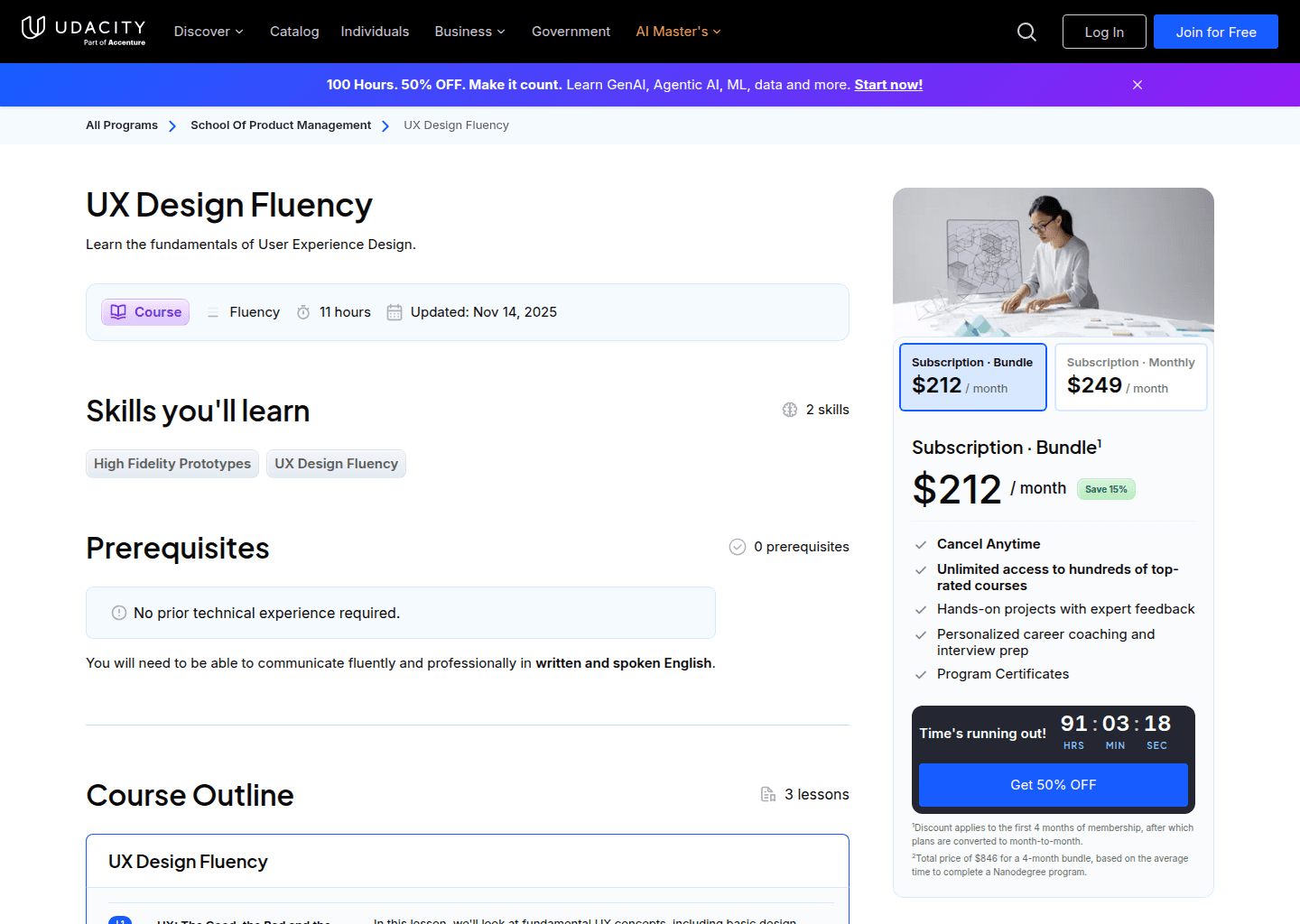 Website preview for UX Design Fluency