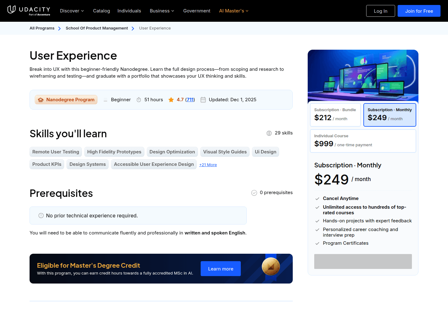 Website preview for UX Designer Nanodegree Program