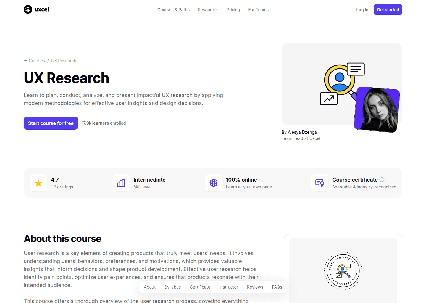 Website preview for UX Research Essentials